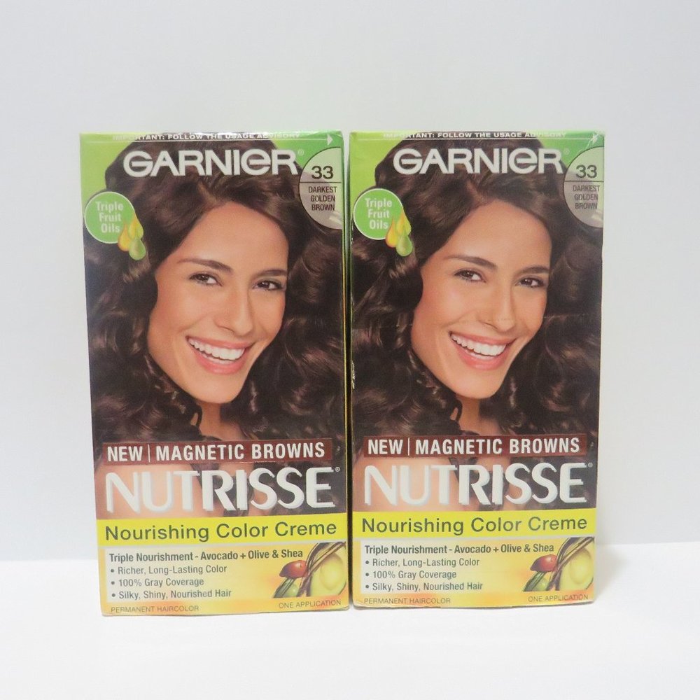 GARNIER MAGNETIC BROWNS NUTRISSE NOURISHING COLOR CREME 33 DARKEST GOLDEN BROWN